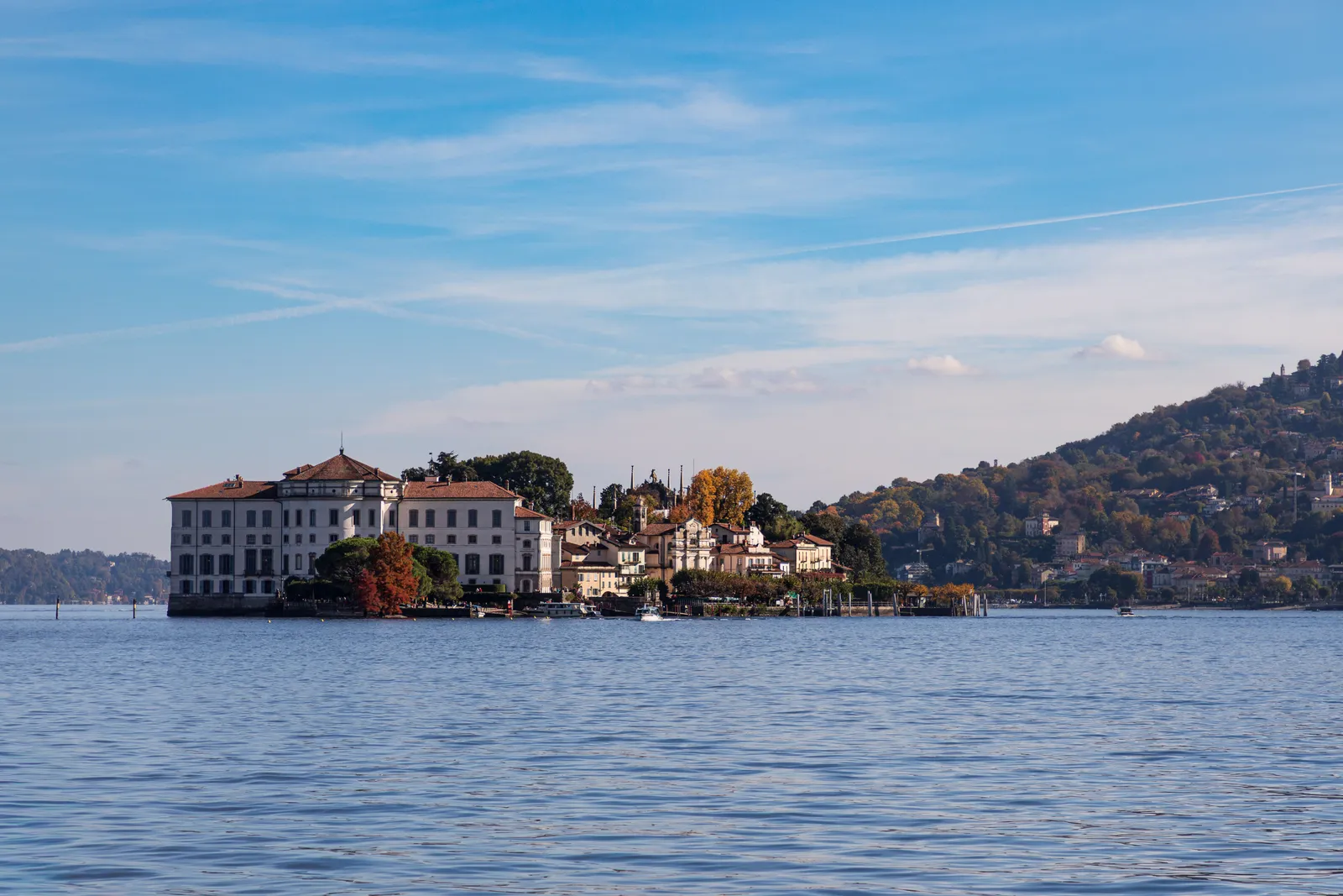 The Borromean Islands on Lake Maggiore seen from the water
